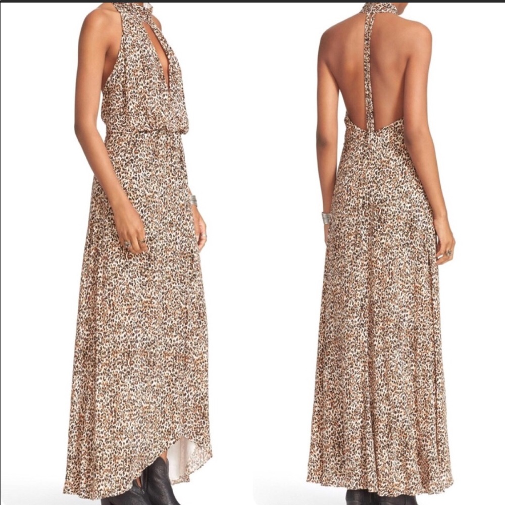 Free people animal instinct racerback maxi dress